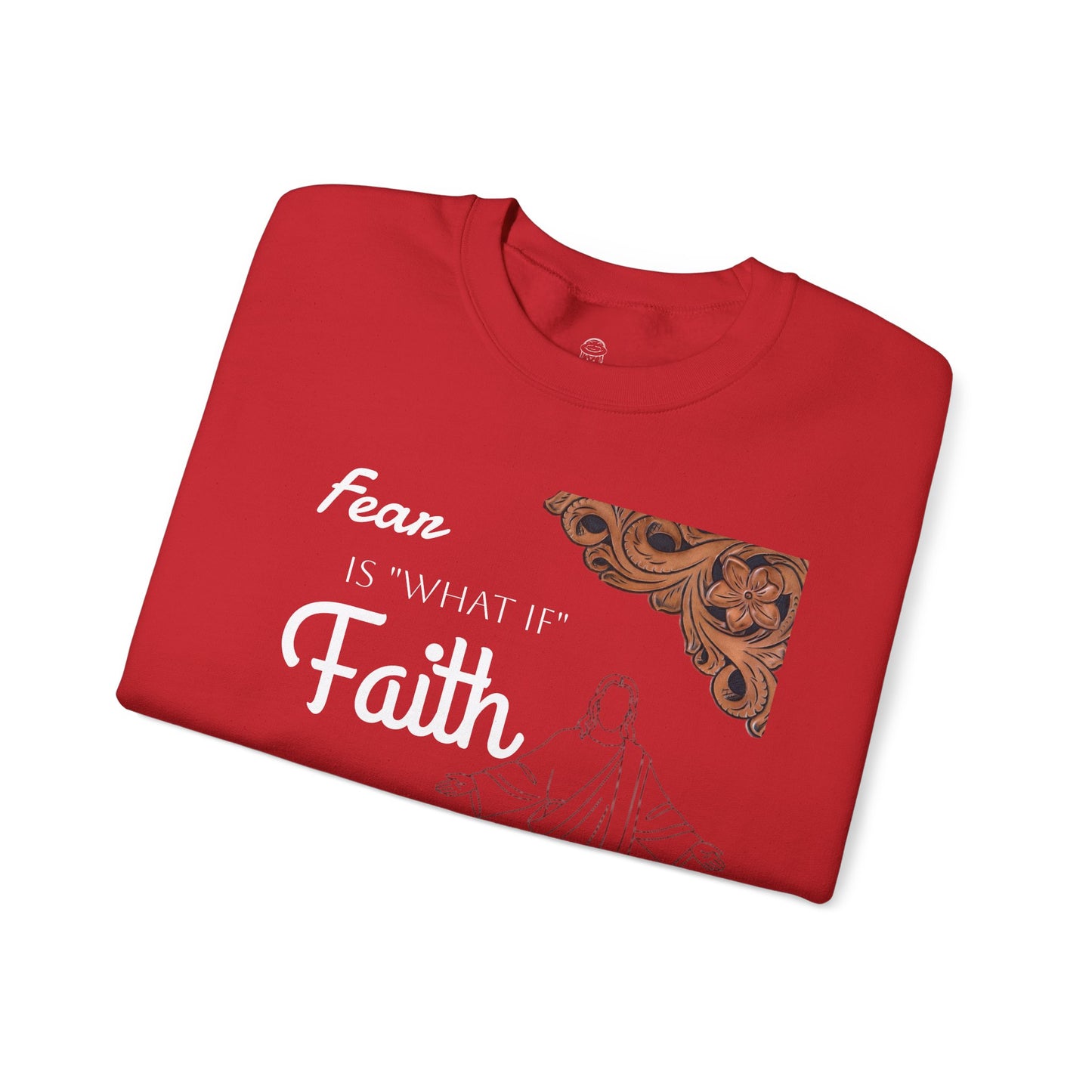 Choose Faith White writing Crewneck Sweatshirt