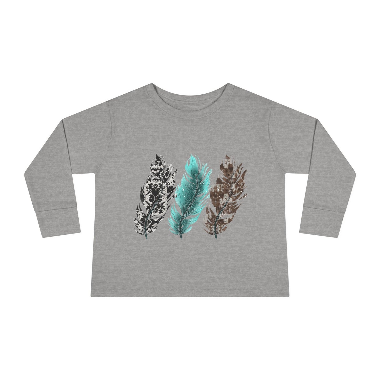 3 feather Toddler Long Sleeve Tee