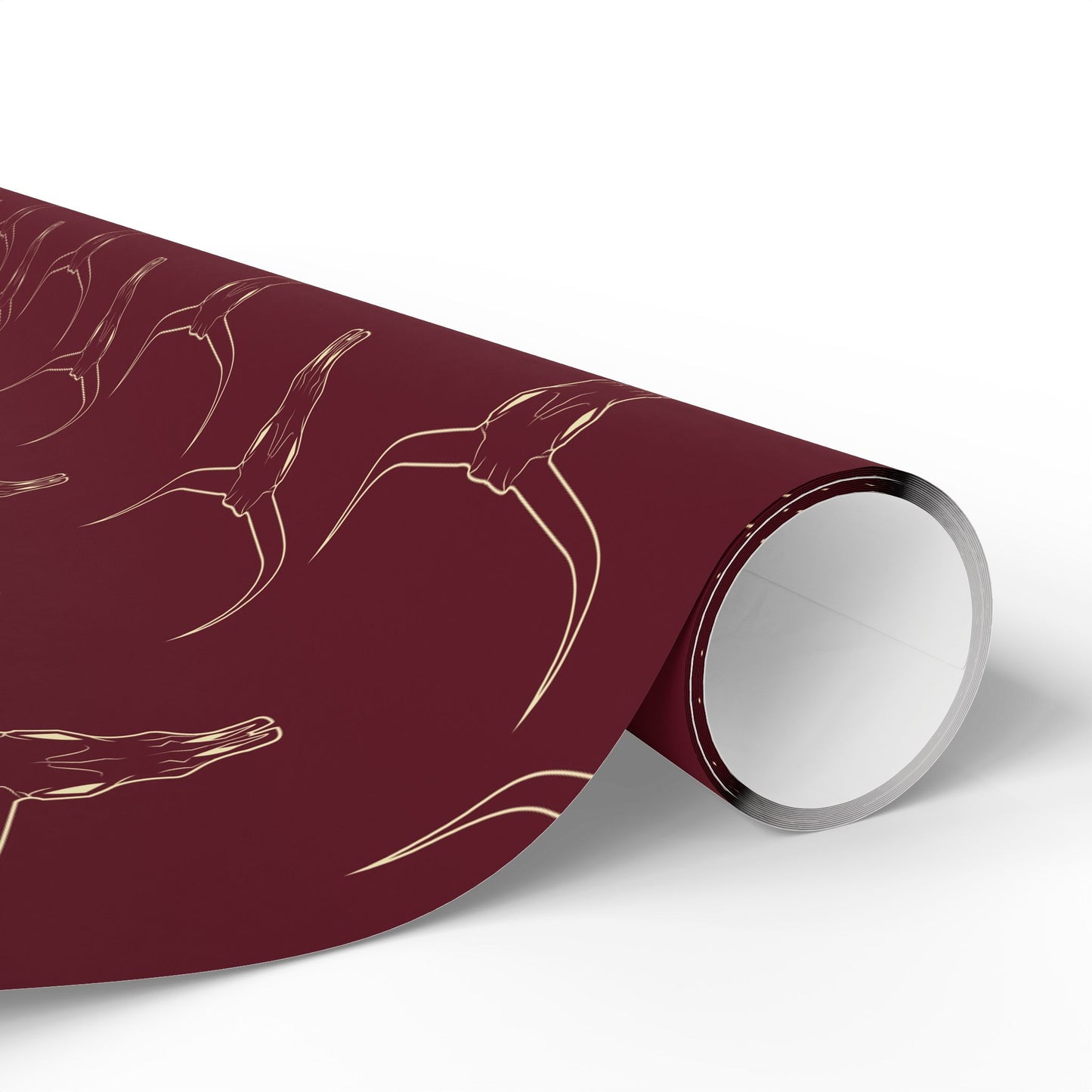 Maroon Longhorn Wrapping Paper