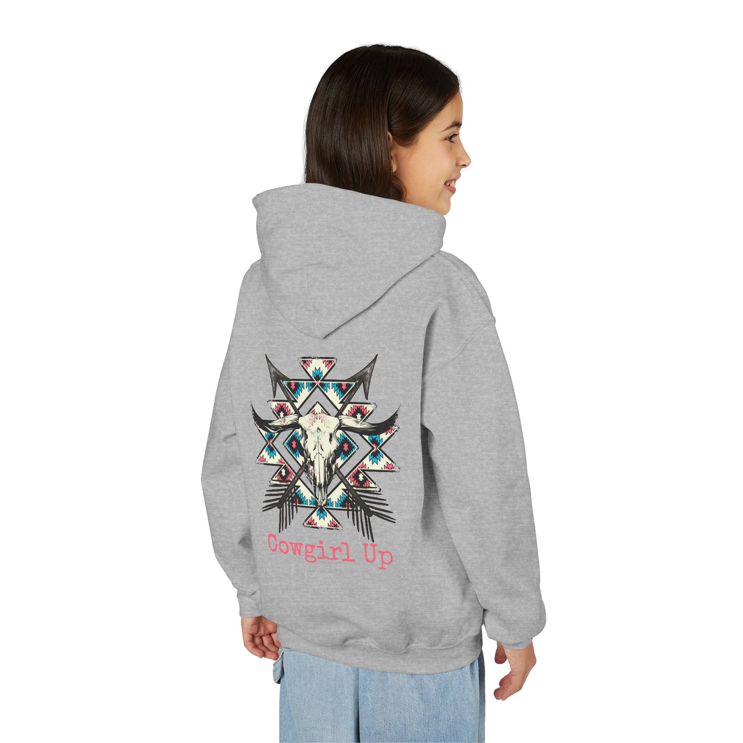 Girls Aztec Cowgirl Up Hoodie