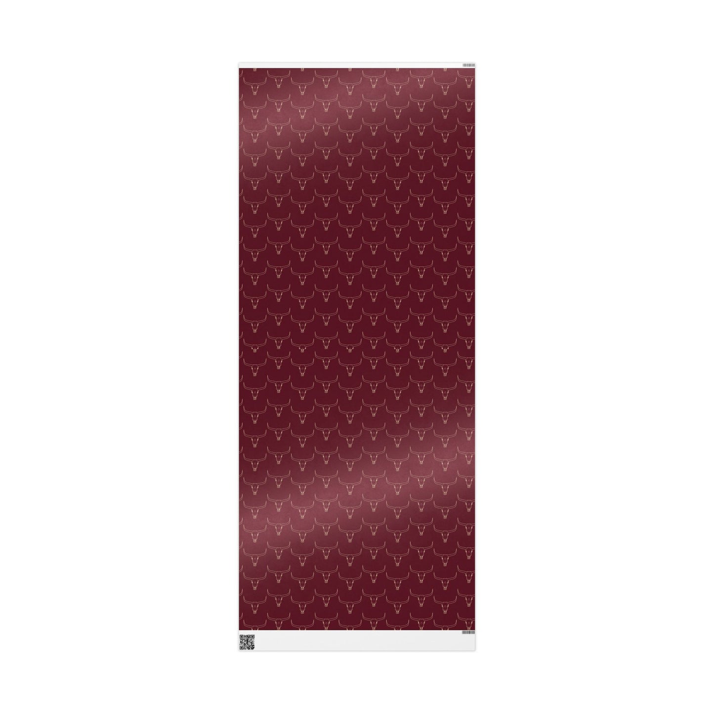 Maroon Longhorn Wrapping Paper