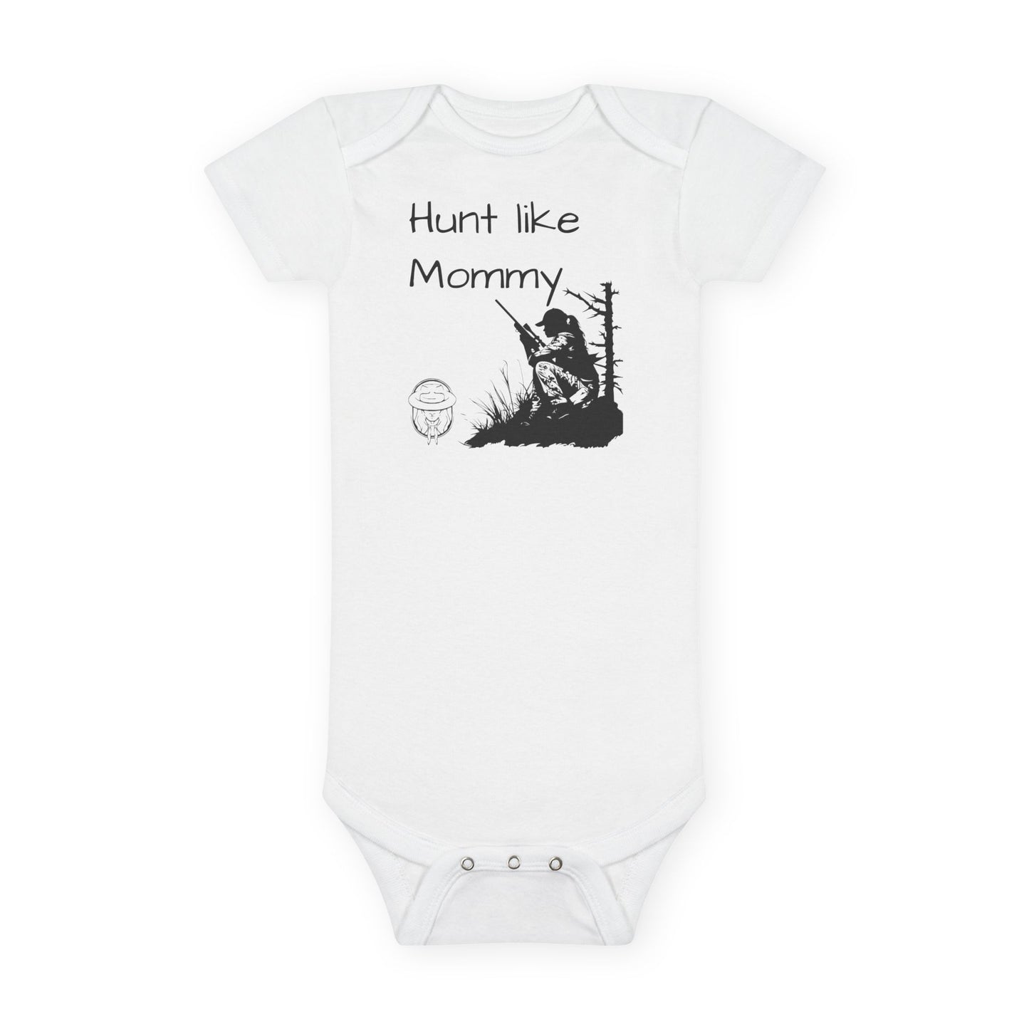 Hunt like mommy baby girl onsie