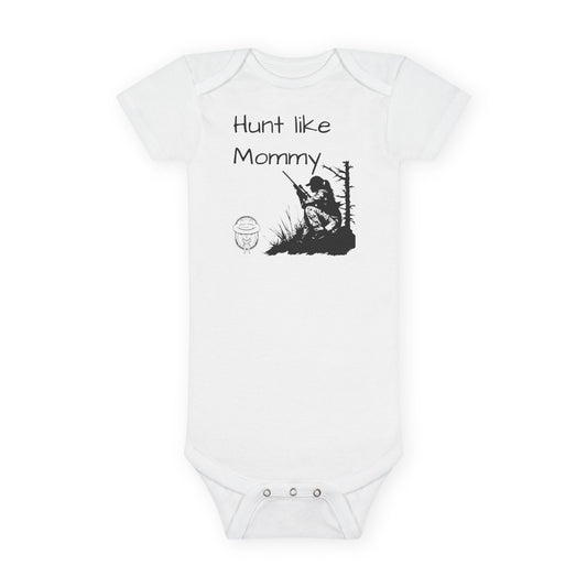 Hunt like mommy baby girl onsie