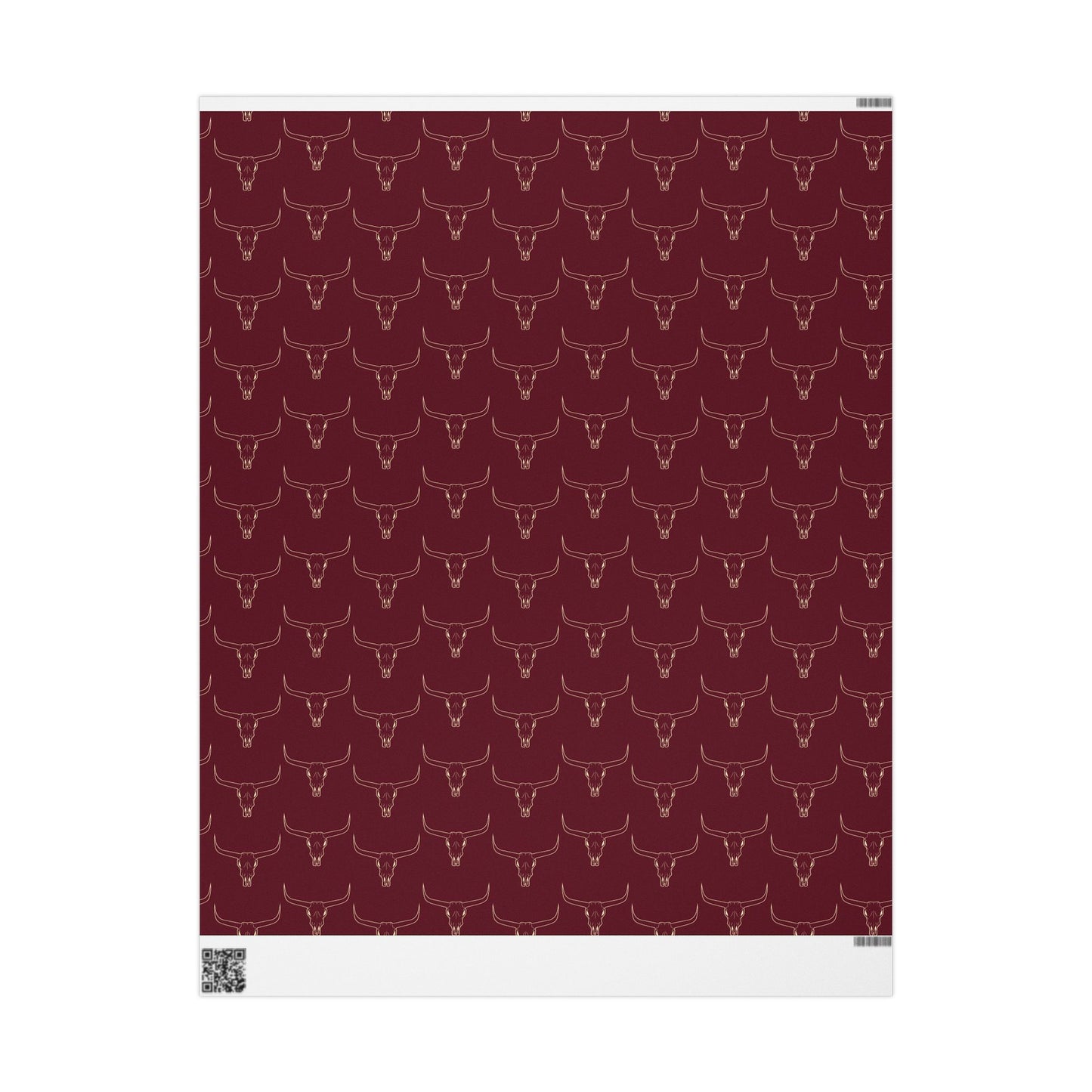 Maroon Longhorn Wrapping Paper