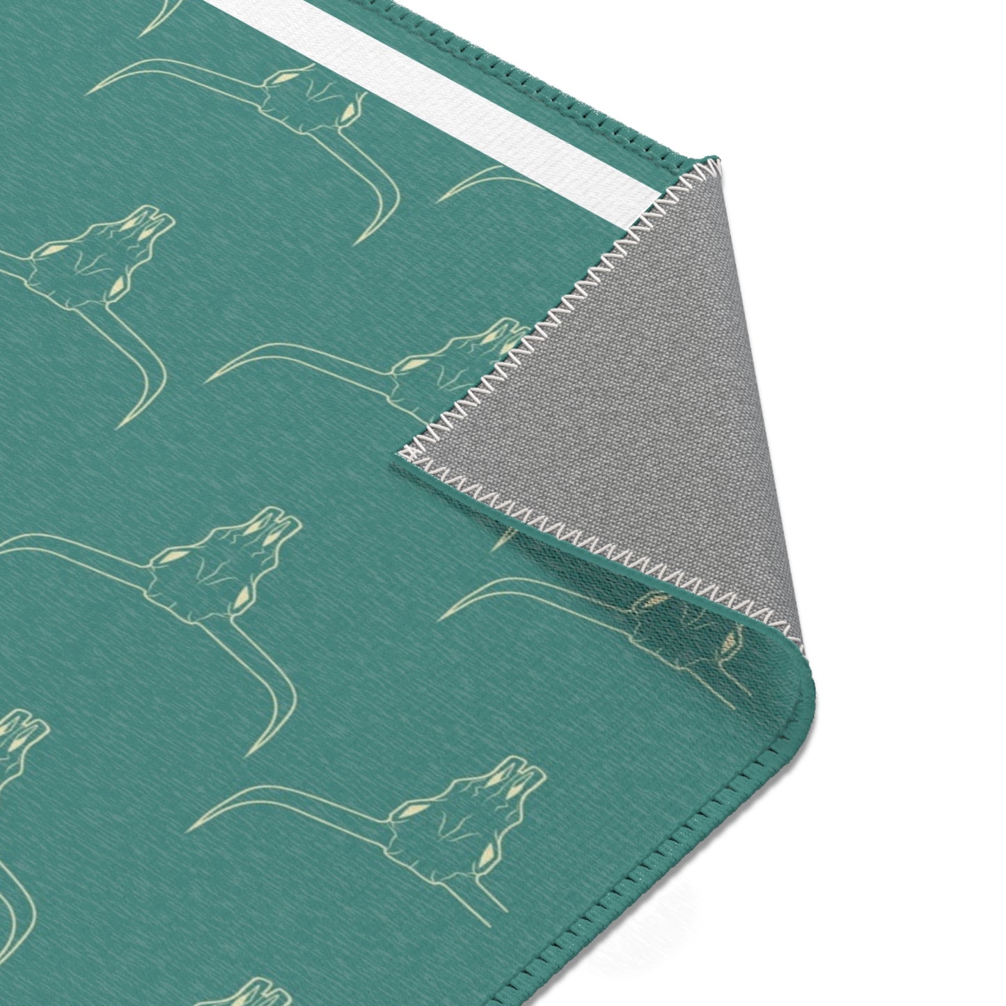 Teal Longhorn Area Rug