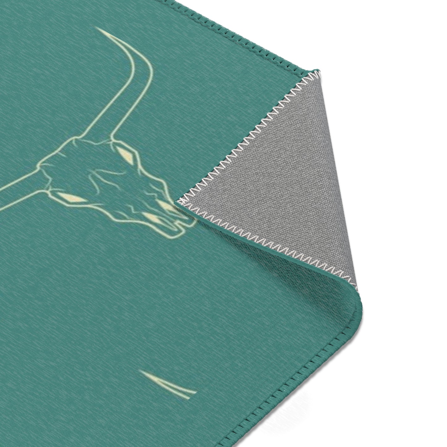 Teal Longhorn Area Rug