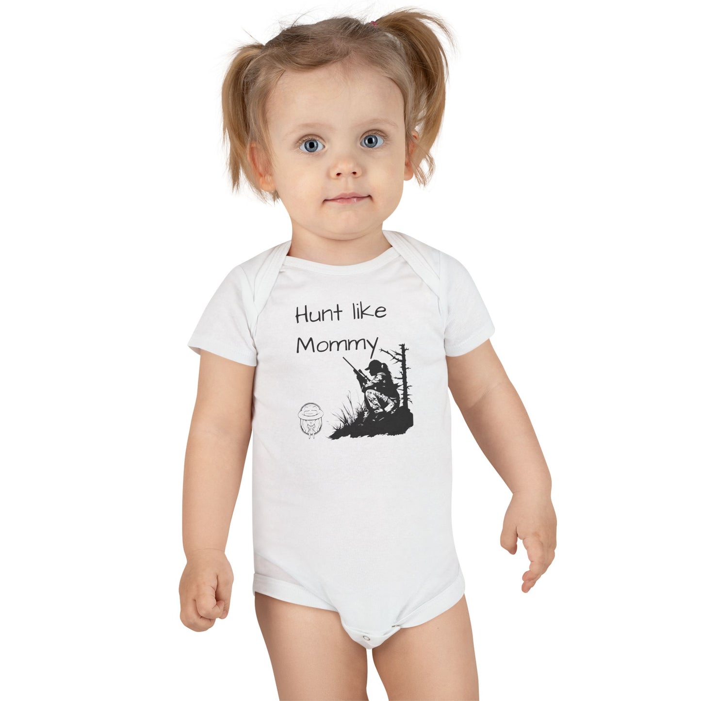 Hunt like mommy baby girl onsie