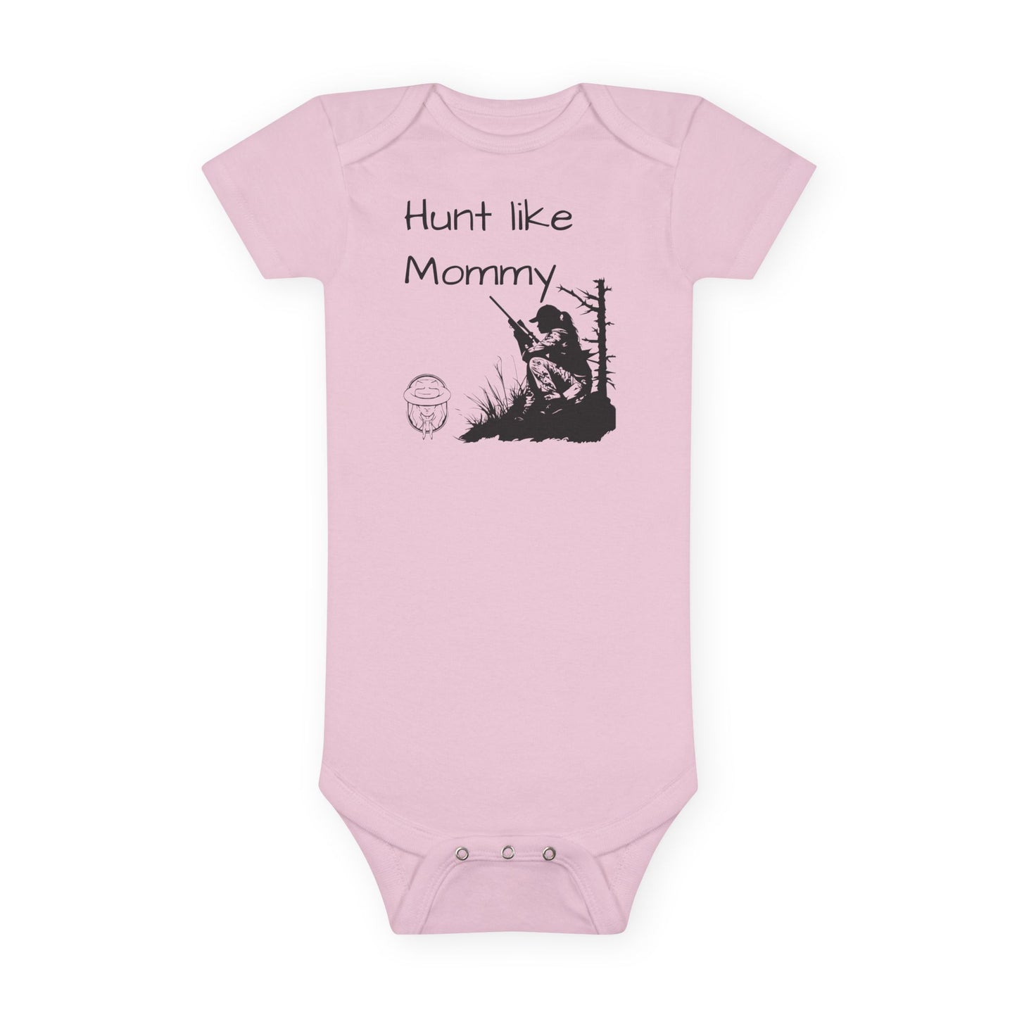 Hunt like mommy baby girl onsie