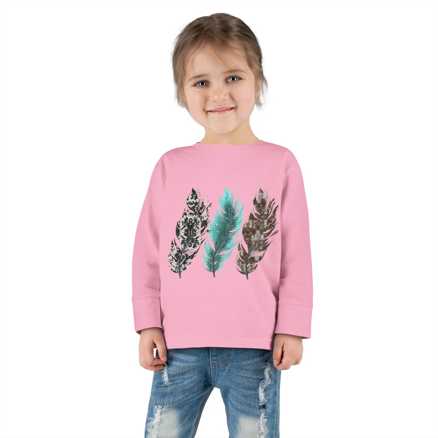 3 feather Toddler Long Sleeve Tee
