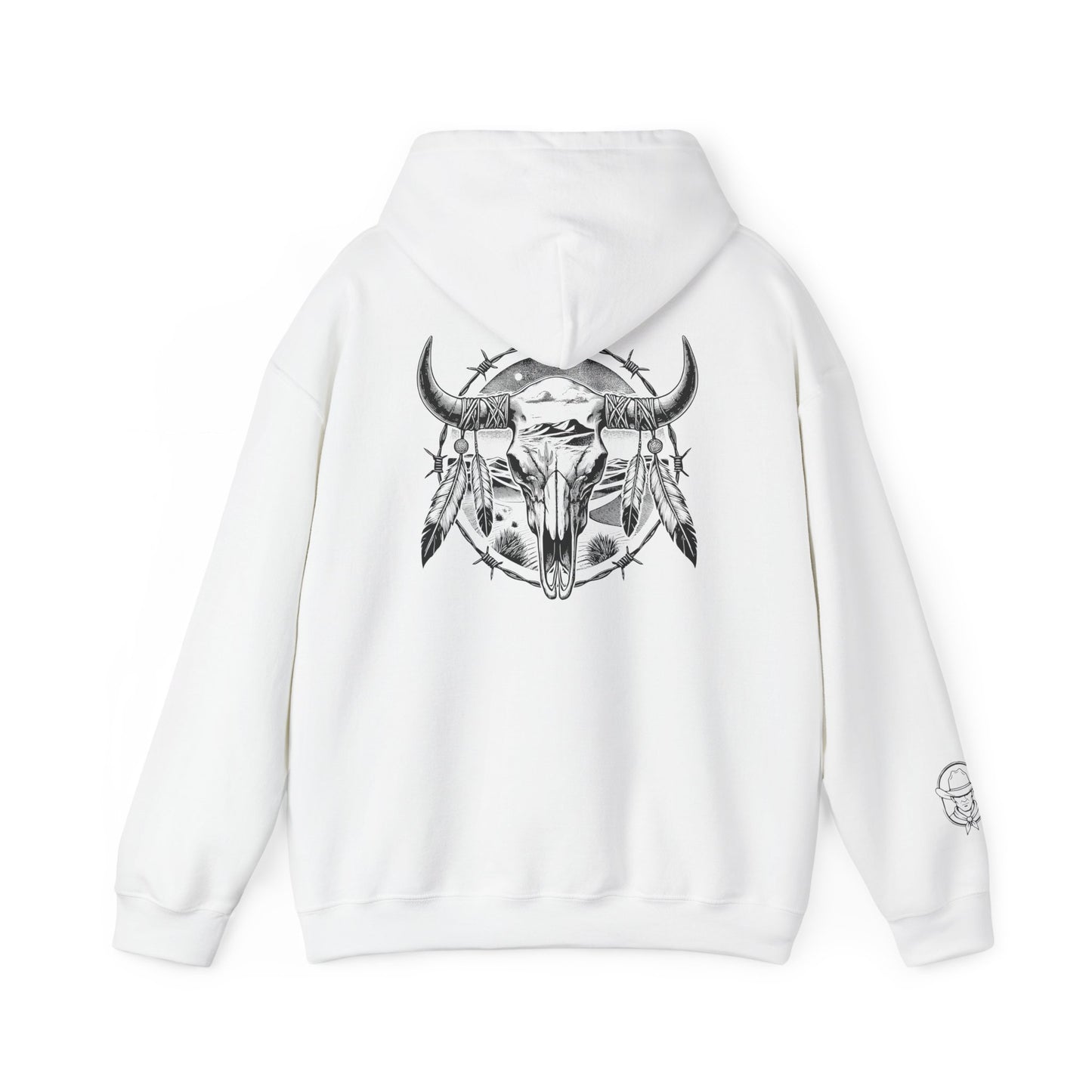 Buckskin Cowboy Skull Hoodie