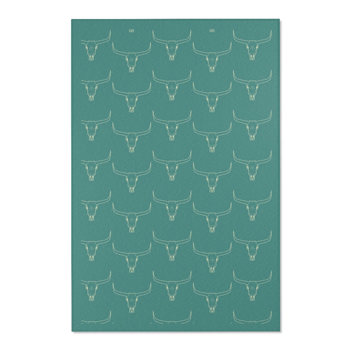 Teal Longhorn Area Rug