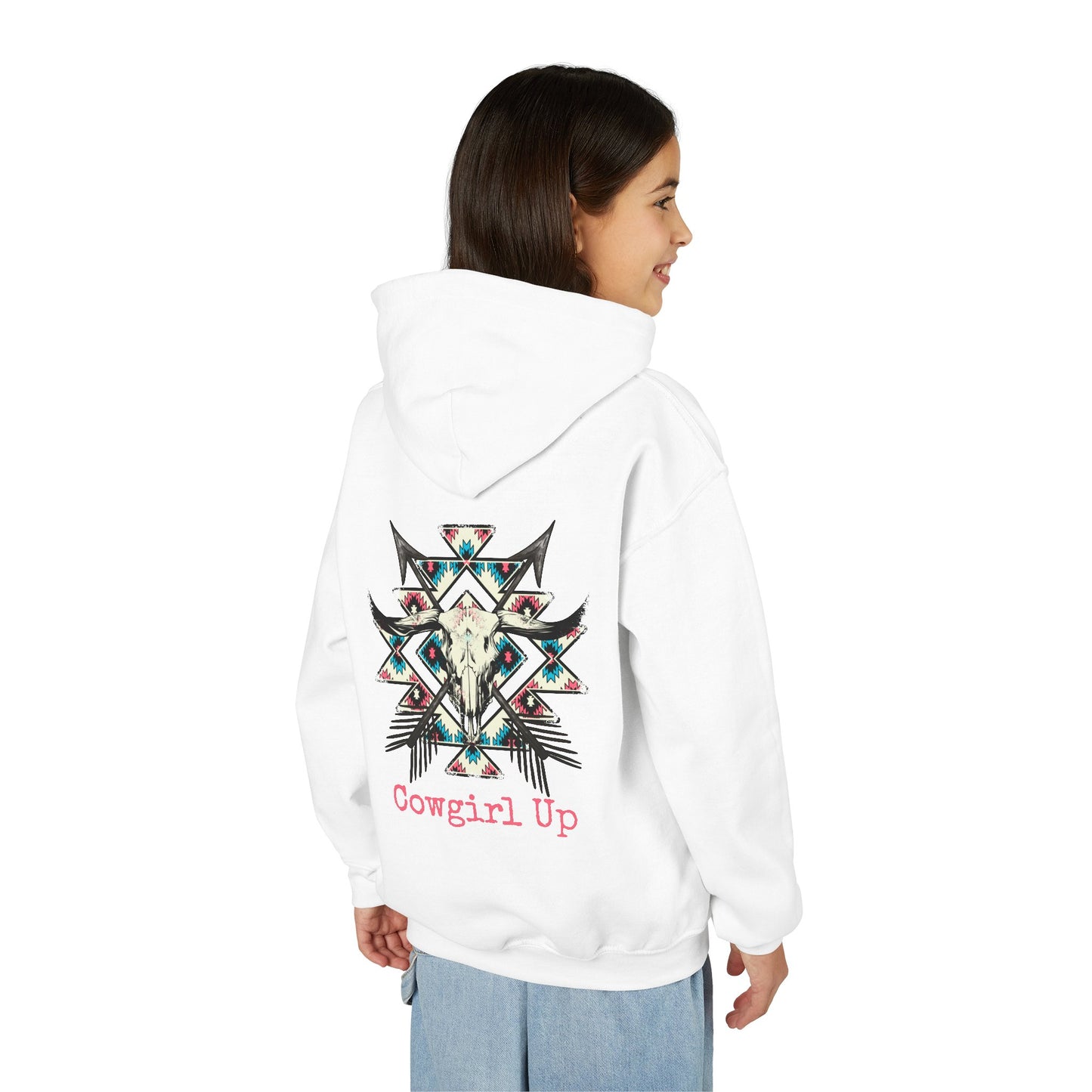 Girls Aztec Cowgirl Up Hoodie