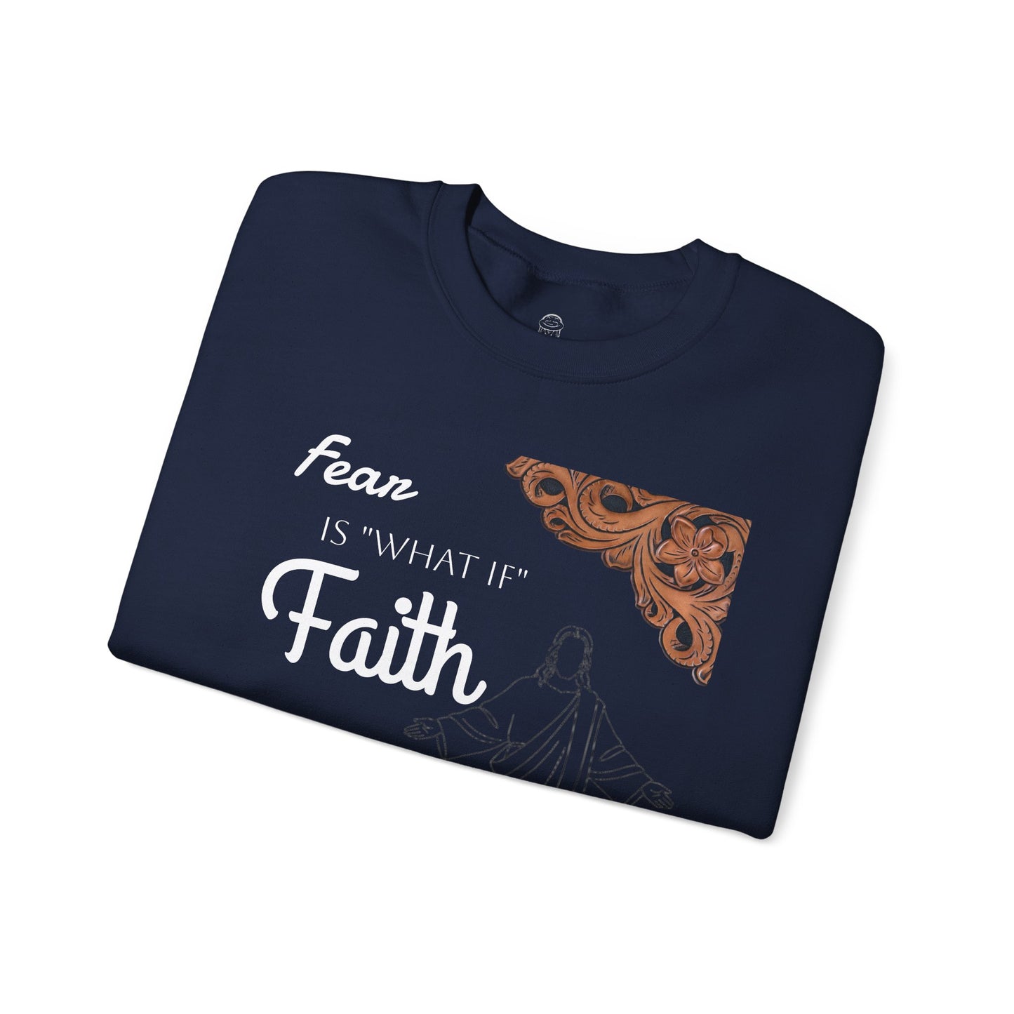 Choose Faith White writing Crewneck Sweatshirt