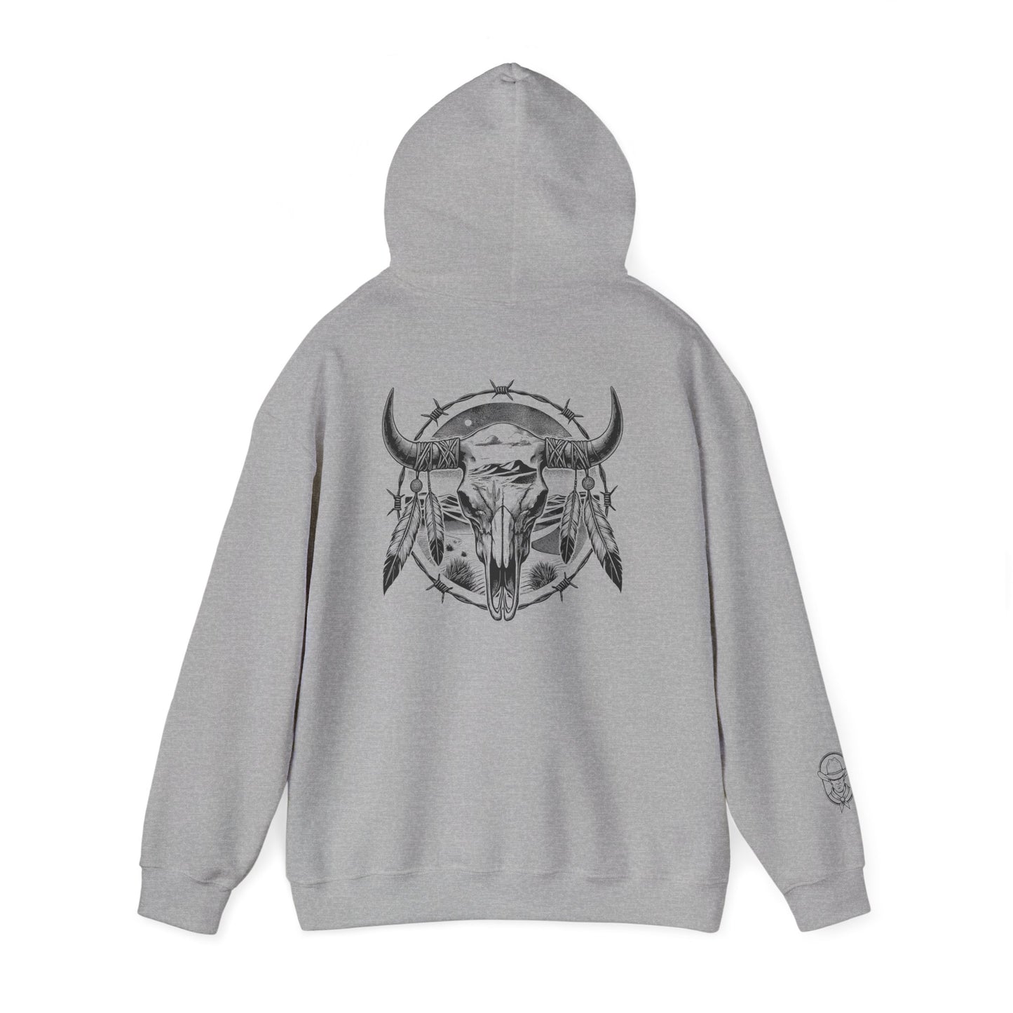 Buckskin Cowboy Skull Hoodie