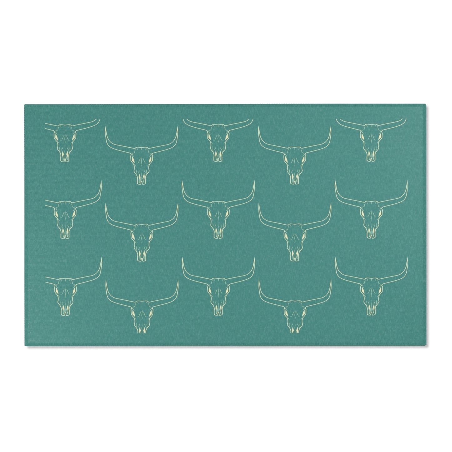 Teal Longhorn Area Rug