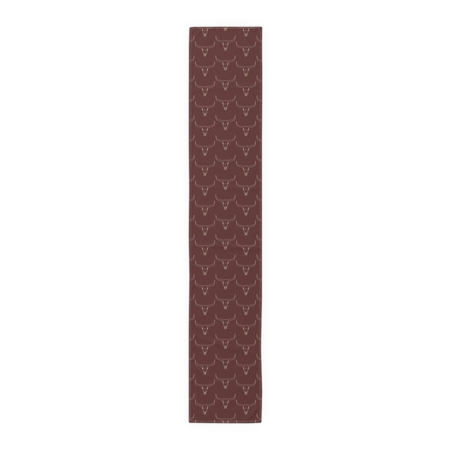 Maroon Longhorn Table Runner (Cotton, Poly)
