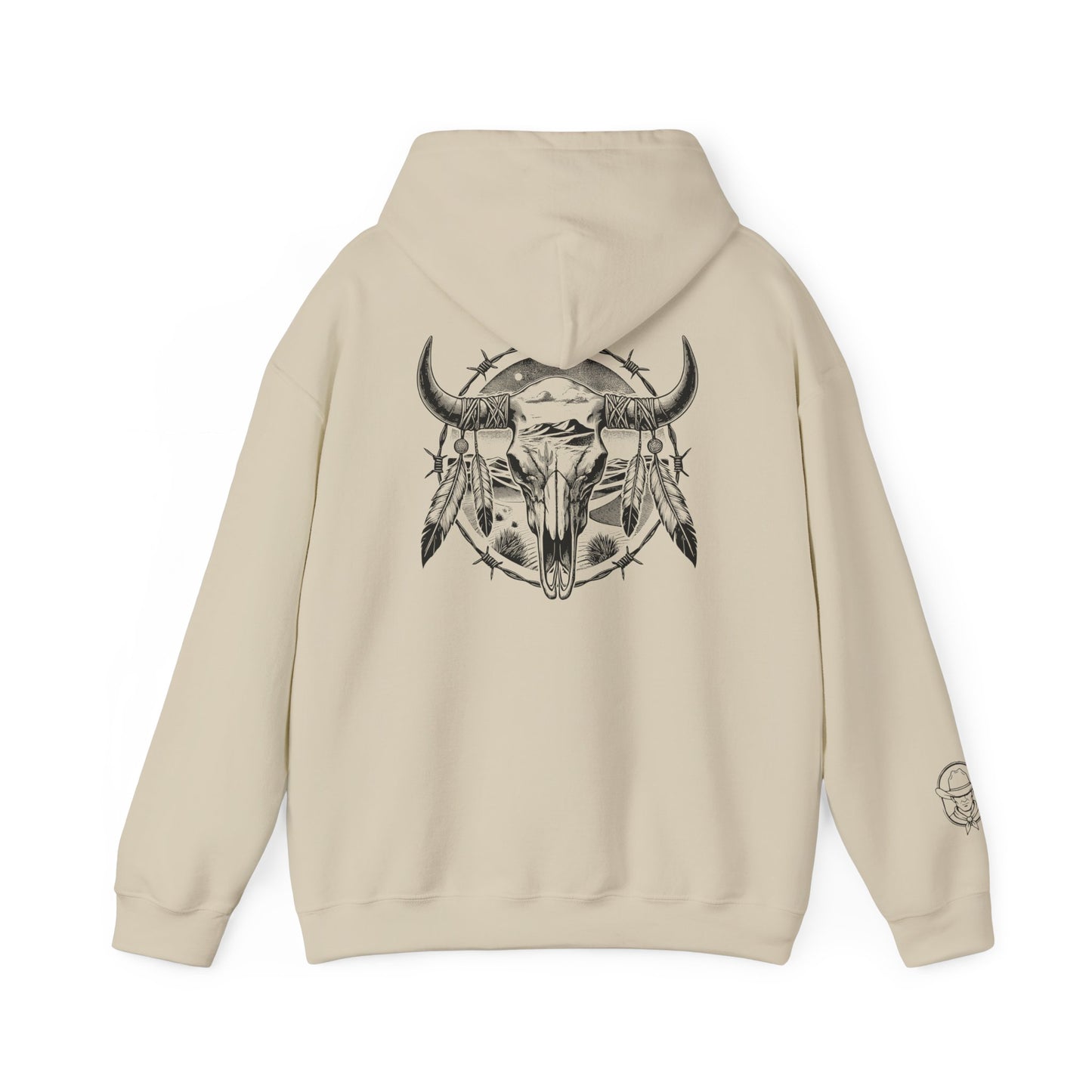 Buckskin Cowboy Skull Hoodie