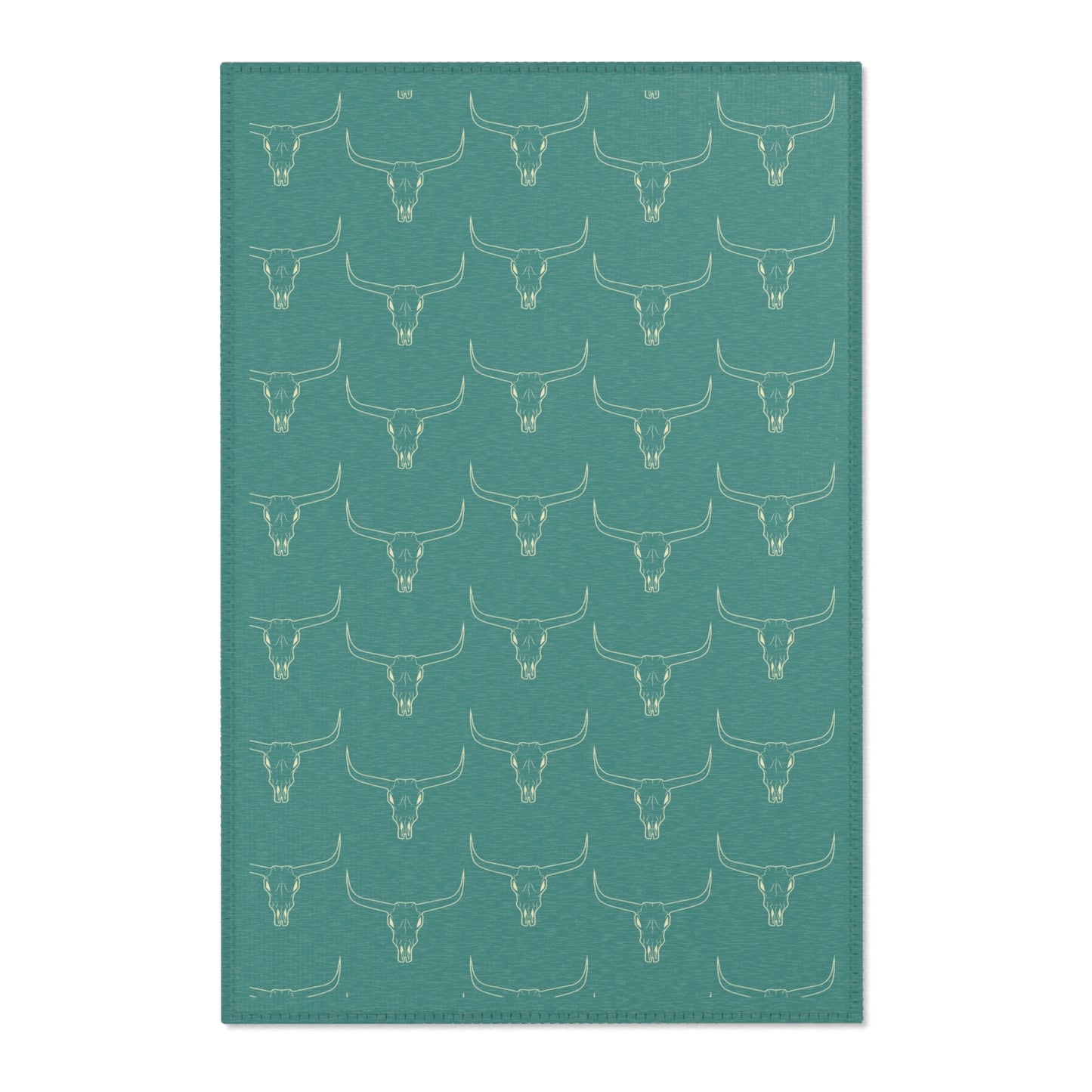 Teal Longhorn Area Rug