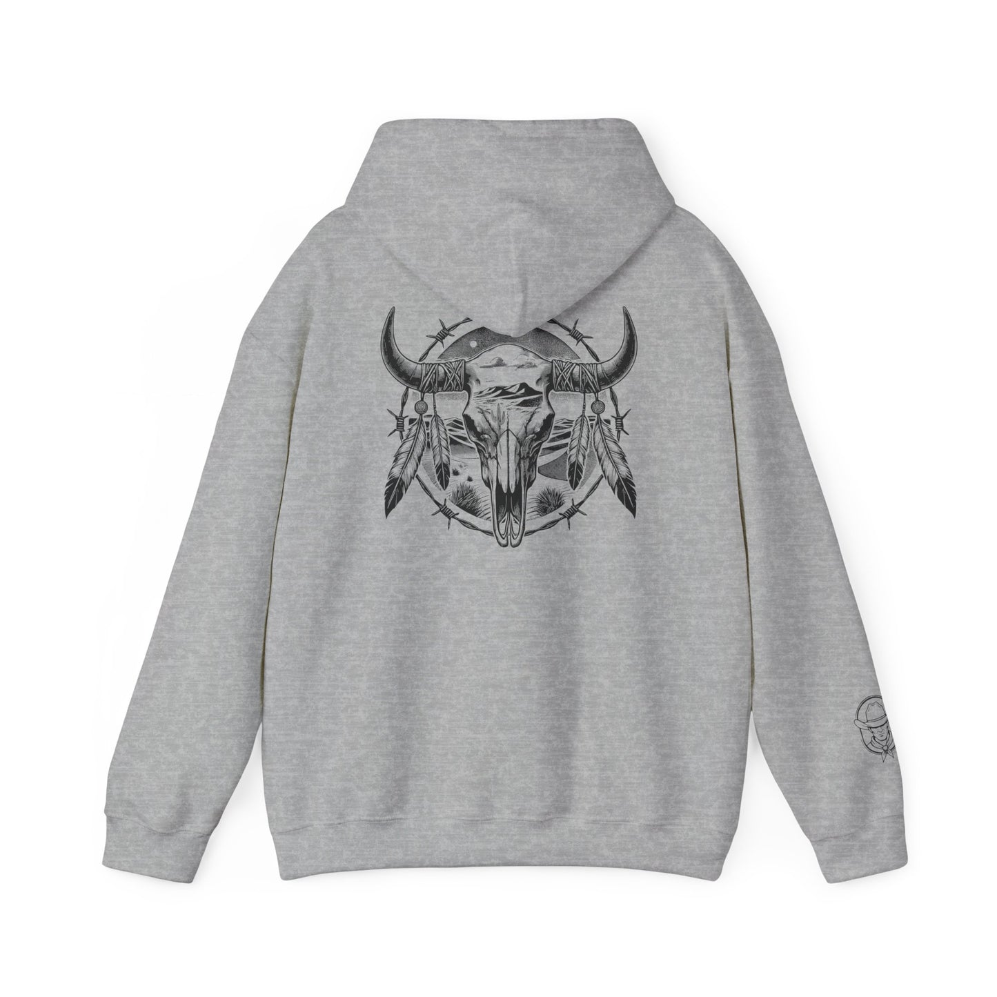 Buckskin Cowboy Skull Hoodie