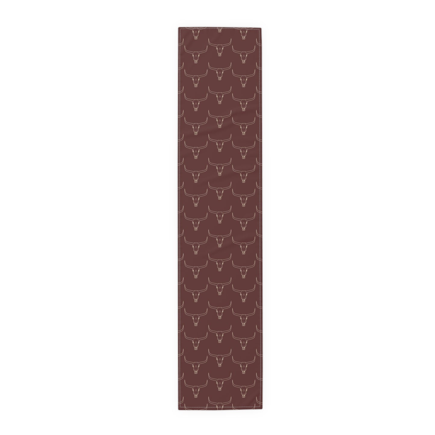 Maroon Longhorn Table Runner (Cotton, Poly)