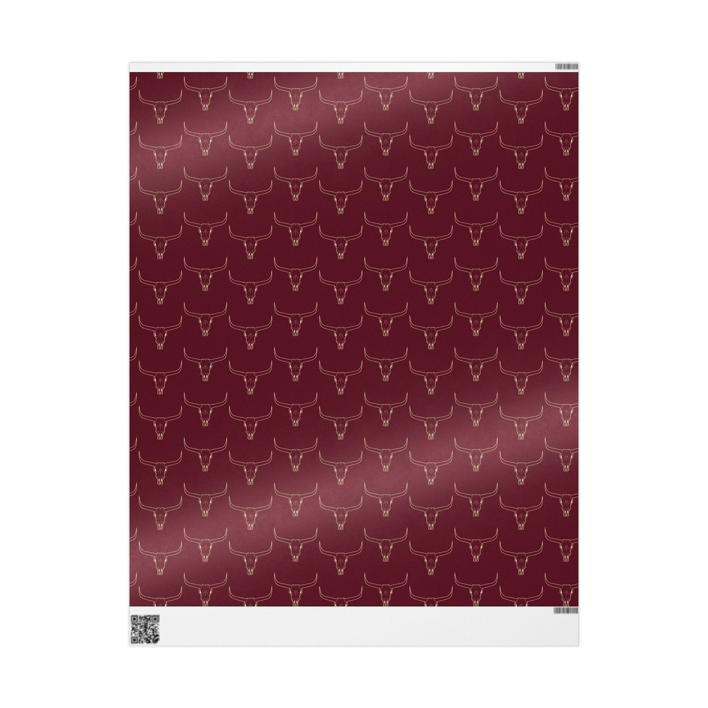 Maroon Longhorn Wrapping Paper