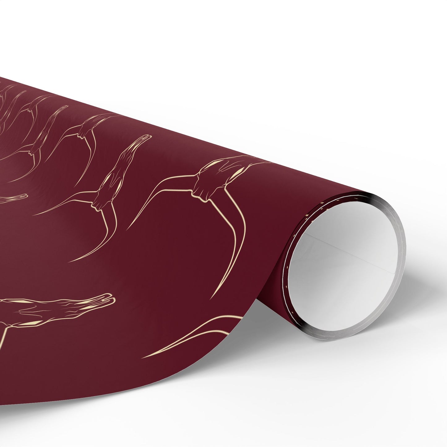 Maroon Longhorn Wrapping Paper
