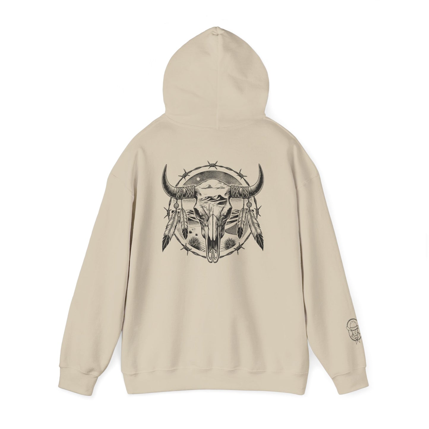 Buckskin Cowboy Skull Hoodie