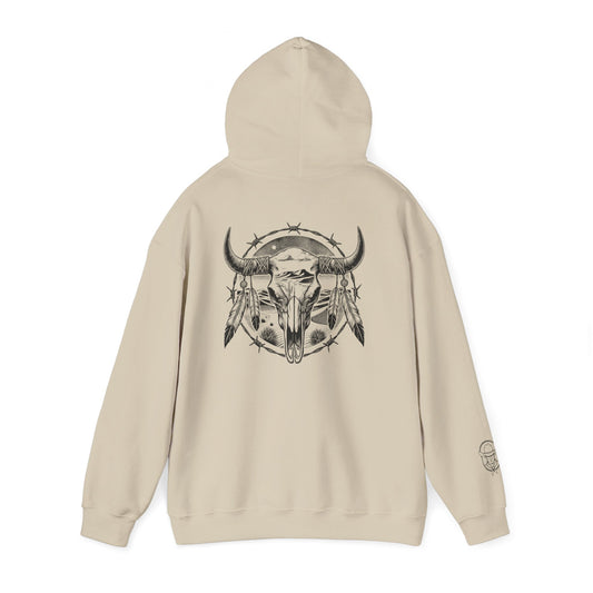 Buckskin Cowboy Skull Hoodie