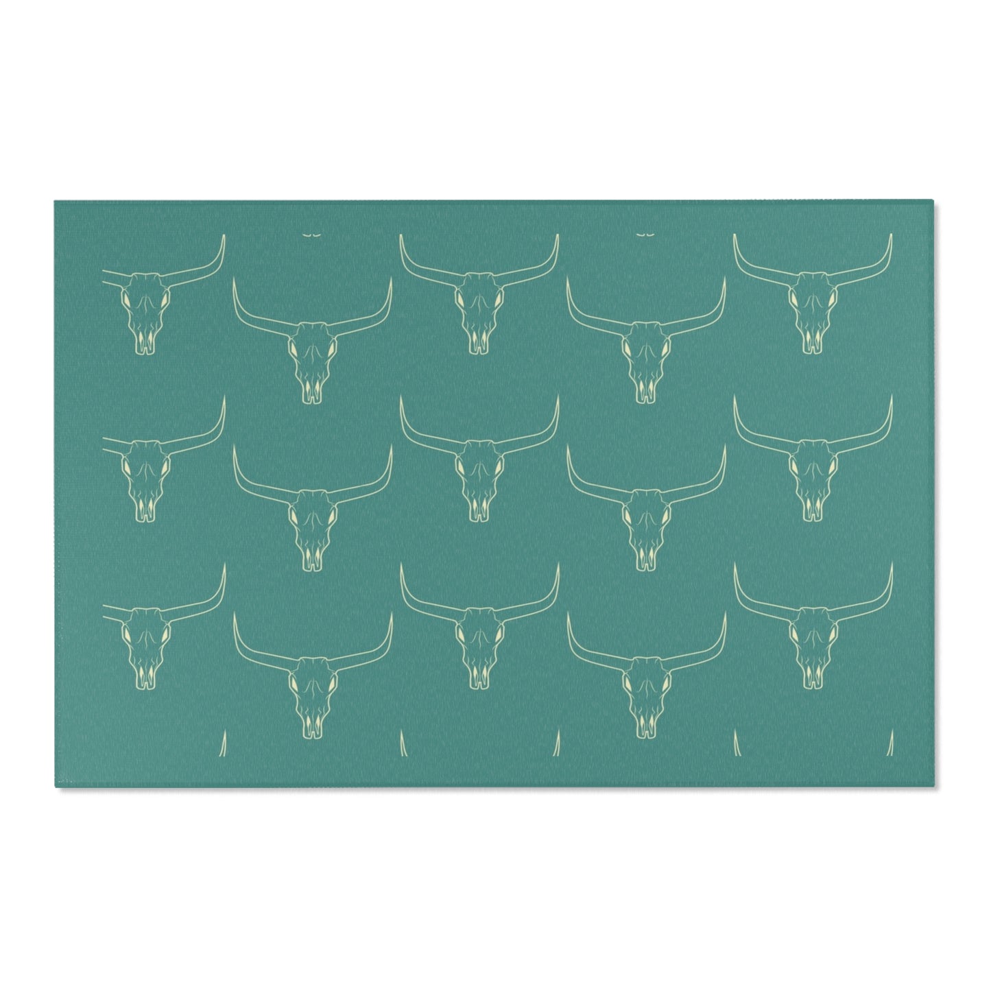 Teal Longhorn Area Rug