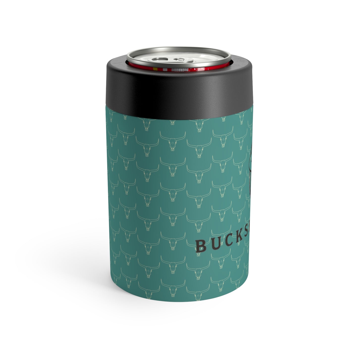 Teal Longhorn Logo Can Koozie