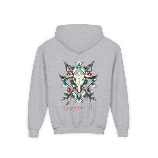 Girls Aztec Cowgirl Up Hoodie