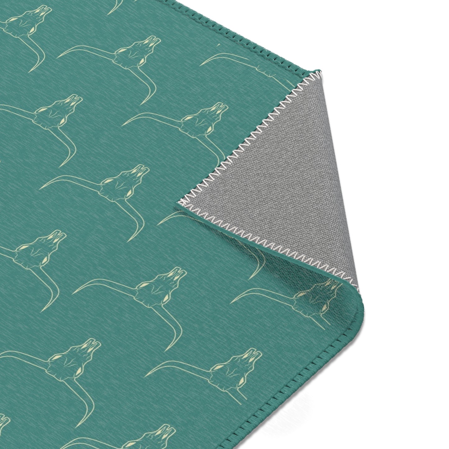 Teal Longhorn Area Rug