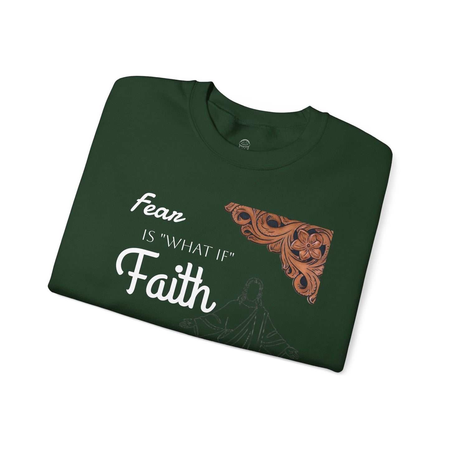 Choose Faith White writing Crewneck Sweatshirt